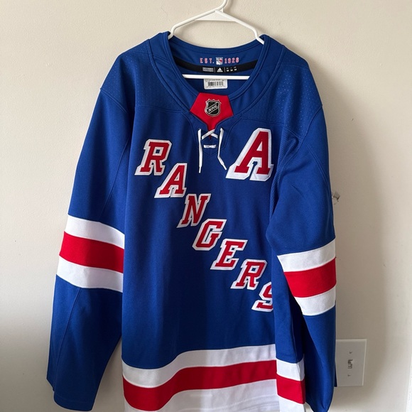 Adidas Blue and Red Rangers Men's Jersey